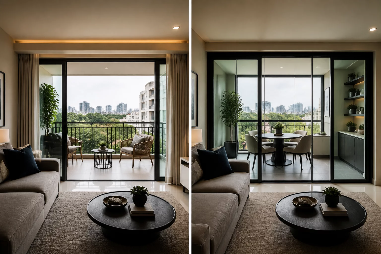 Balcony vs Larger Living Room