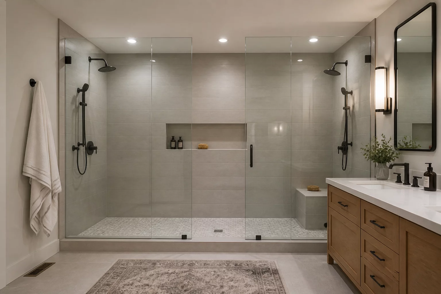 Bathtub vs Walk In Shower bathroom allocation