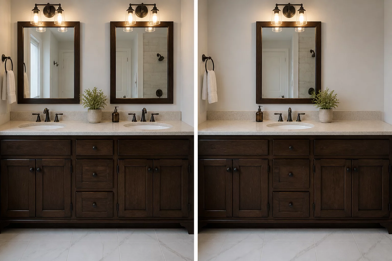 Double Vanity vs Counter Space